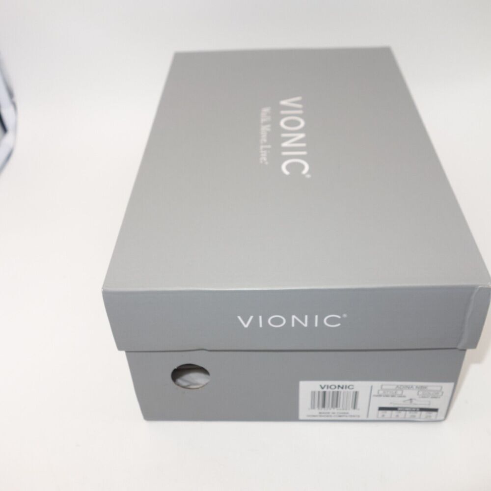 NEW Vionic Adina Oxford Nubuck Gray Leather Lace Up Orthotic Shoes Women's 8 - Picture 6 of 9